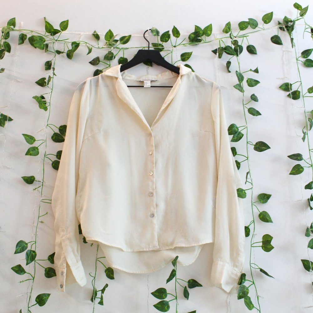Forever 21 Satin Button Up
